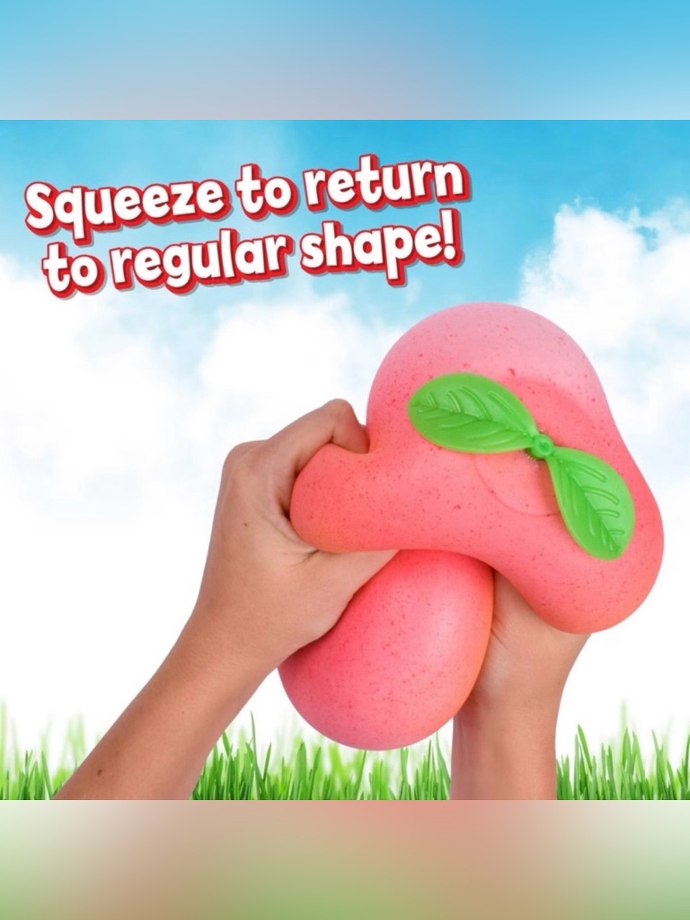 SHIPS TODAY! Peach Sunny Days Squeezy Squishy Fidget Fruit Toy TikTok Viral New - Picture 6 of 8